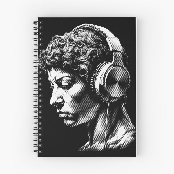 Item preview, Timeless Tunes | Harmony Of Ages - Ancient Greek Man Listening Music On Headphones designed and sold by MadeByRobots.
