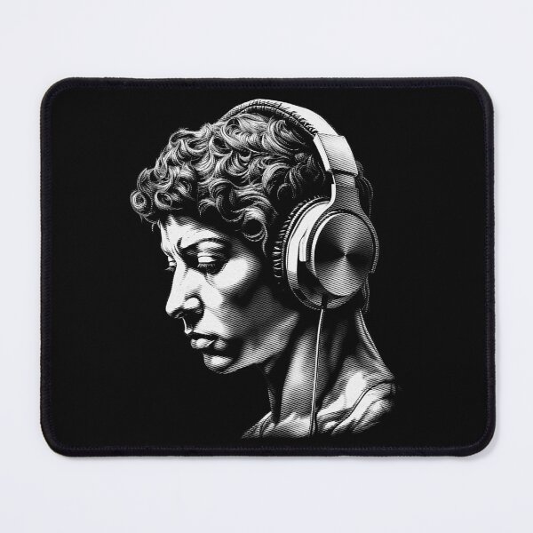 Item preview, Timeless Tunes | Harmony Of Ages - Ancient Greek Man Listening Music On Headphones designed and sold by MadeByRobots.