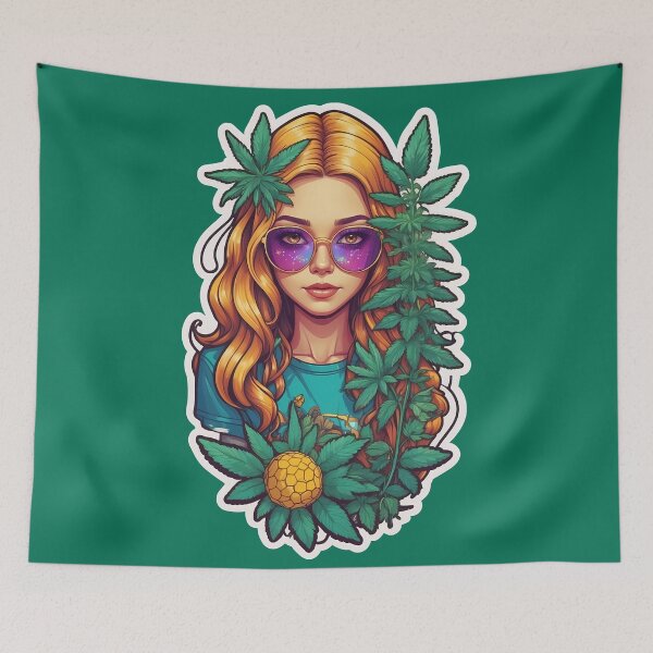 Item preview, Beautiful heavenly angel with blonde hair, woodstock gal free love designed and sold by wojysmokes.