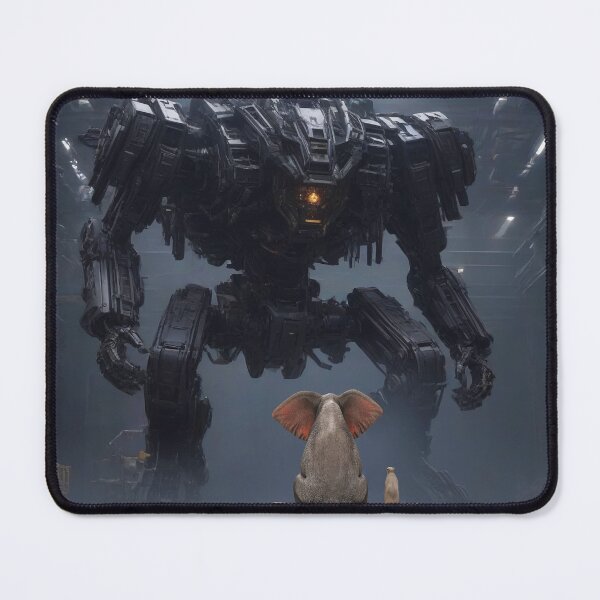 Item preview, Elephant and Dog look at a giant robot designed and sold by Mike Kiev art.