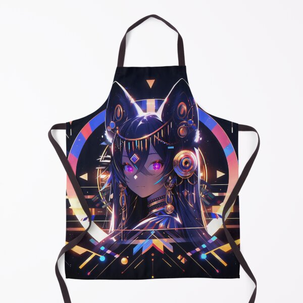 Item preview, Cosmic Egyptian Neon Space Aesthetic Anime Girl designed and sold by bubblegoth.