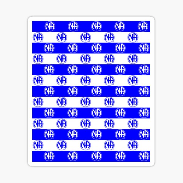 Item preview, STRIPRED NA SYMBOL - Blue designed and sold by NA-WEARS.