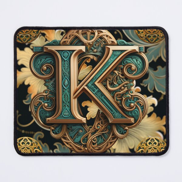 Item preview, Gold and Jade K "Letter K" designed and sold by Rustybaker28.