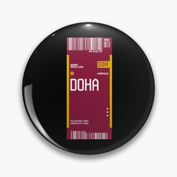 Item preview, Doha Boarding Pass Qatar Travel Ticket Sticker designed and sold by TulipaGraphics.