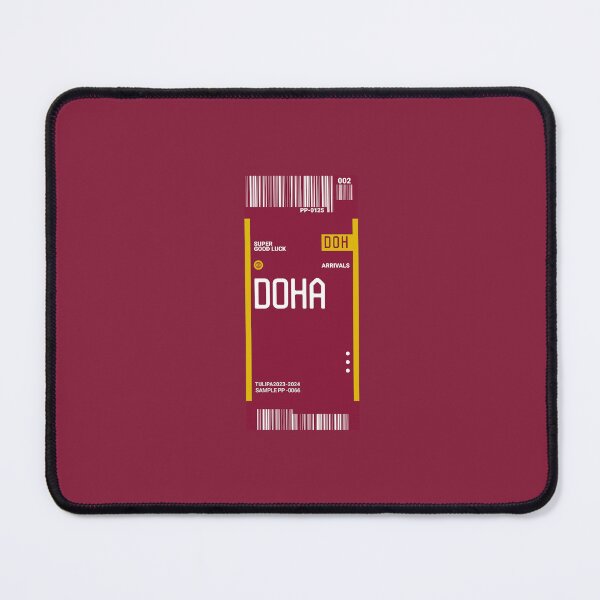Item preview, Doha Boarding Pass Qatar Travel Ticket Sticker designed and sold by TulipaGraphics.
