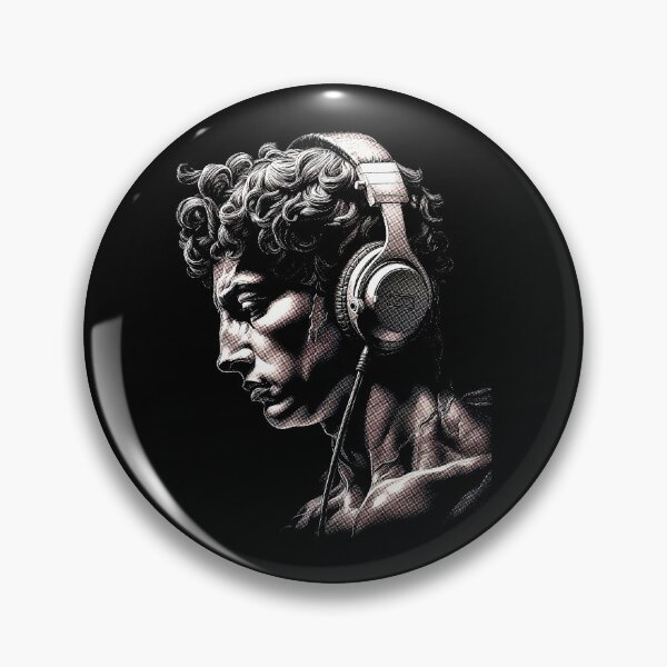 Item preview, Timeless Tunes | Harmony Of Ages - Ancient Greek Man Listening Music On Headphones Red designed and sold by MadeByRobots.
