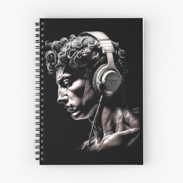 Item preview, Timeless Tunes | Harmony Of Ages - Ancient Greek Man Listening Music On Headphones Red designed and sold by MadeByRobots.