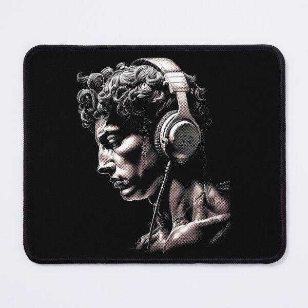 Item preview, Timeless Tunes | Harmony Of Ages - Ancient Greek Man Listening Music On Headphones Red designed and sold by MadeByRobots.