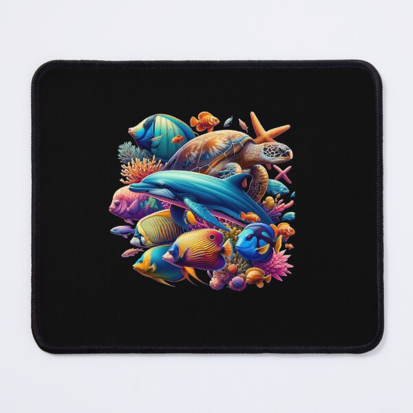 Item preview, Underwater Mosaic of Marine Creatures designed and sold by ChromaticBlend.