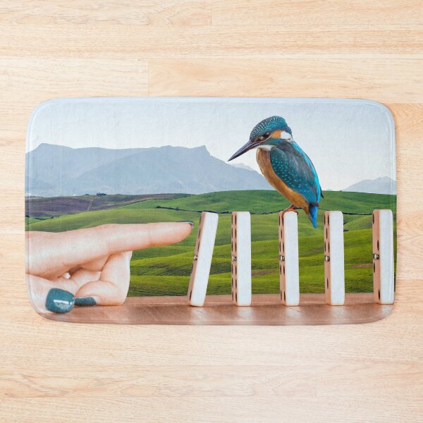 Item preview, Surreal Collage Art Print - Tipping Point: A Domino Effect - Unique Home Decor designed and sold by GollyWillikers.