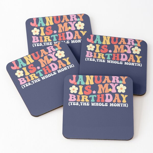 Item preview, January Is My Birthday Month Groovy Birthday Font designed and sold by ArtMeetsPizza.