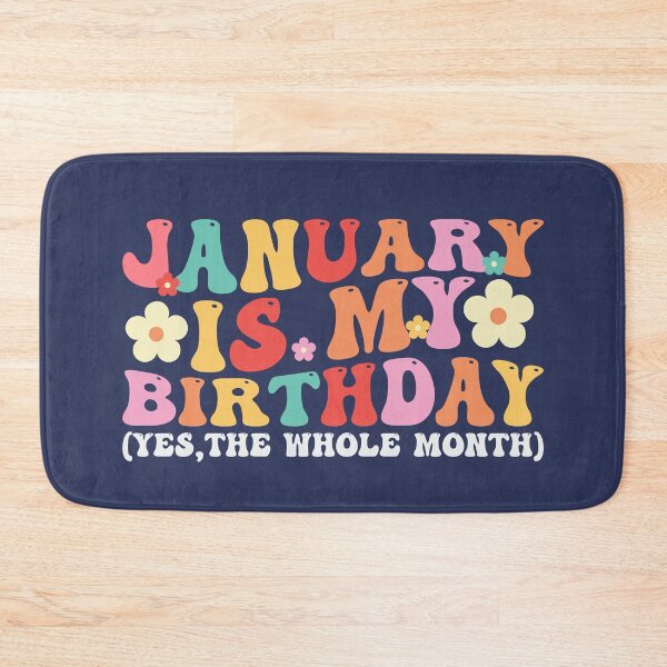 Item preview, January Is My Birthday Month Groovy Birthday Font designed and sold by ArtMeetsPizza.