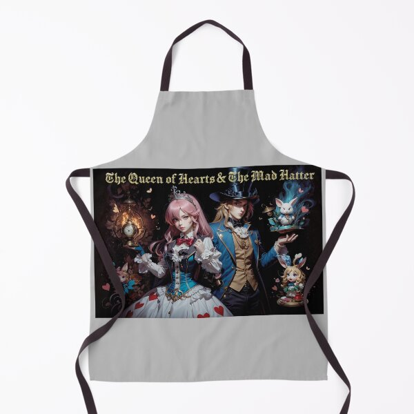 Item preview, Anime Style Queen of Hearts and Mad Hatter with Gold Font designed and sold by BardCoreDesigns.