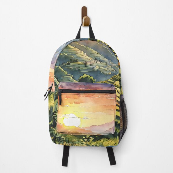 Item preview, Philippines Sunset: Banaue Rice Terraces Watercolor Beauty designed and sold by LSVart.
