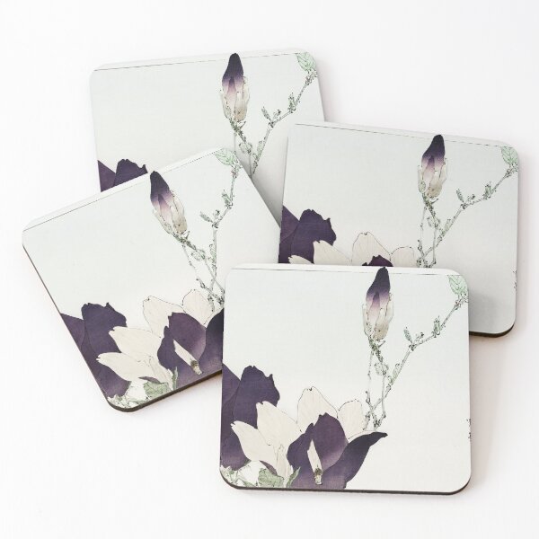 Item preview, Purple magnolia illustration from Bijutsu Sekai (1893-1896) by Watanabe Seitei designed and sold by Suzana Djordjevic.