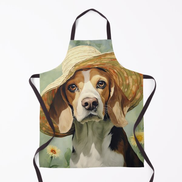 Item preview, Beagle dog lady with summer hat designed and sold by WallyPink.