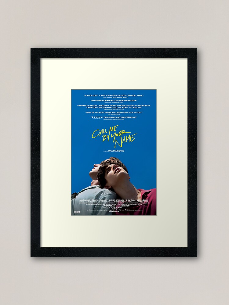 Call Me By Your Name Film Poster Framed Art Print By Dearesthoneybee Redbubble