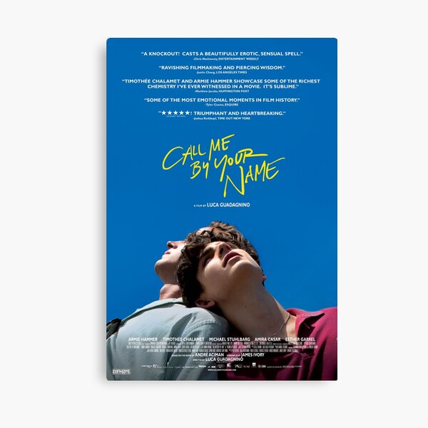 Call Me By Your Name Film Poster Canvas Print