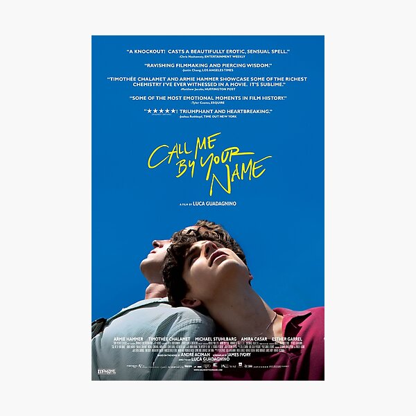 Appelez-moi par votre nom Affiche de film Impression photo