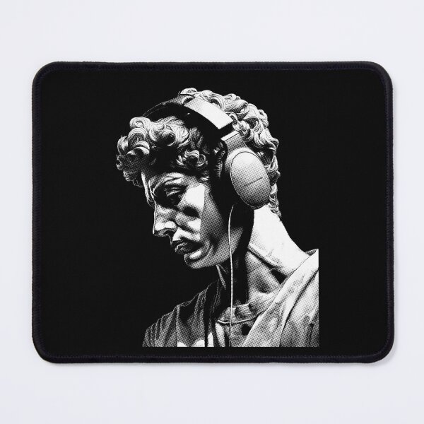 Item preview, Timeless Tunes | Harmony Of Ages - Ancient Young Greek Man Listening Music On Headphones designed and sold by MadeByRobots.