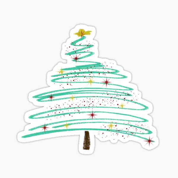 Sparkle tree Christmas Sticker