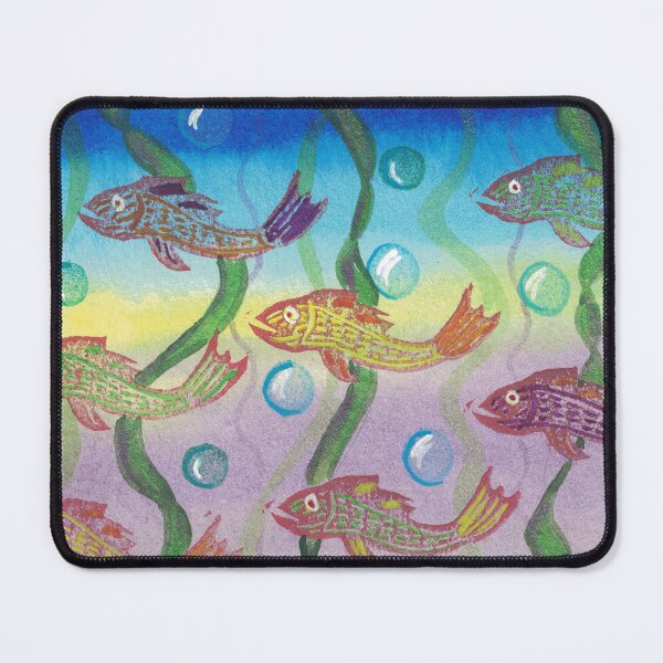 Item preview, fish bubbles painting designed and sold by CrittersByLola.