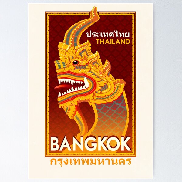 Item preview, Travel Poster - Bangkok Thailand designed and sold by ruiricardo.