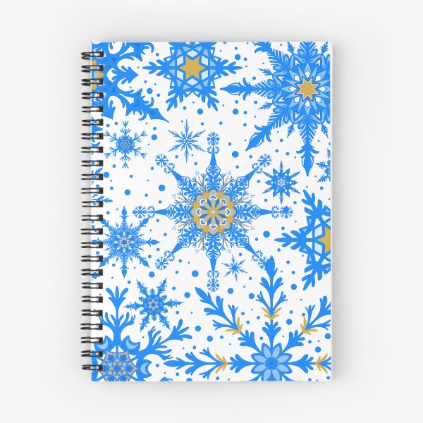 Item preview, Snowy Christmas Snowflakes ( White and Blue version ) designed and sold by Savi Singh.
