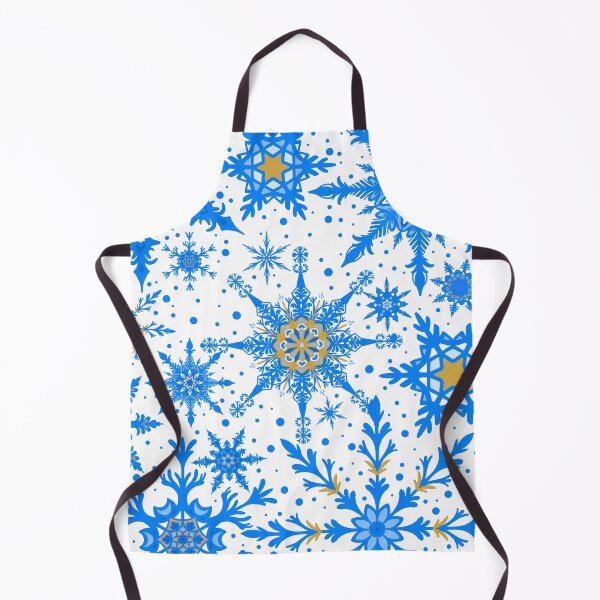 Item preview, Snowy Christmas Snowflakes ( White and Blue version ) designed and sold by Savi Singh.