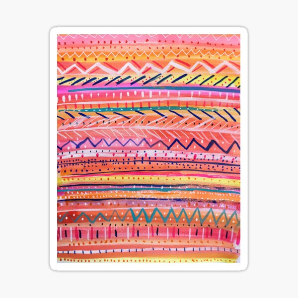 Item preview, Hand painted Bright Patterned Stripes designed and sold by melaniebiehle.