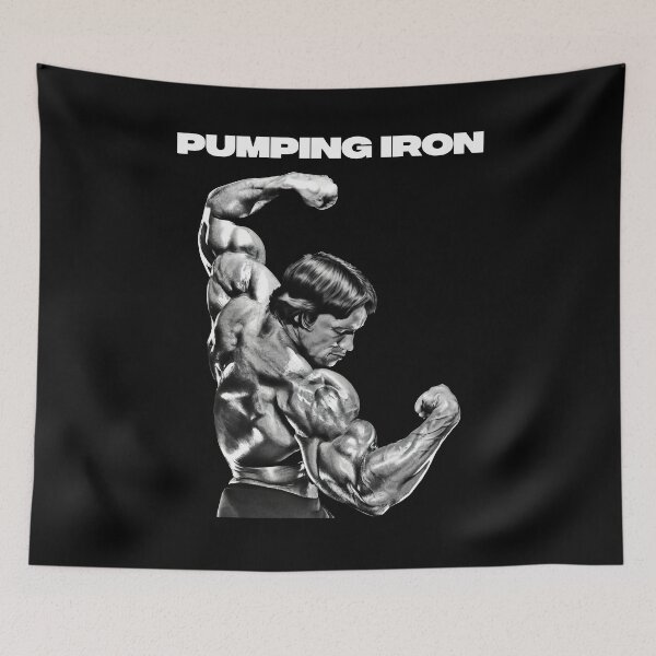 Artikelvorschau, Pumping Iron Arnold Schwarzenegger Fan-Kunst. entworfen und verkauft von HuzaifaNaveedh.