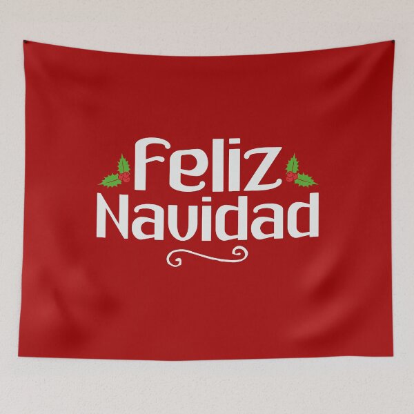 Item preview, Feliz Navidad Merry Christmas Espanol Spanish designed and sold by ArtMeetsPizza.