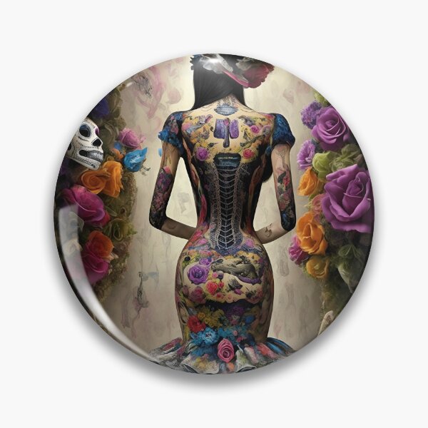 Item preview, Elegant gorgeous La Calavera Catrina, Lady of the afterlife, the Elegant Skull designed and sold by Fantasymachine.
