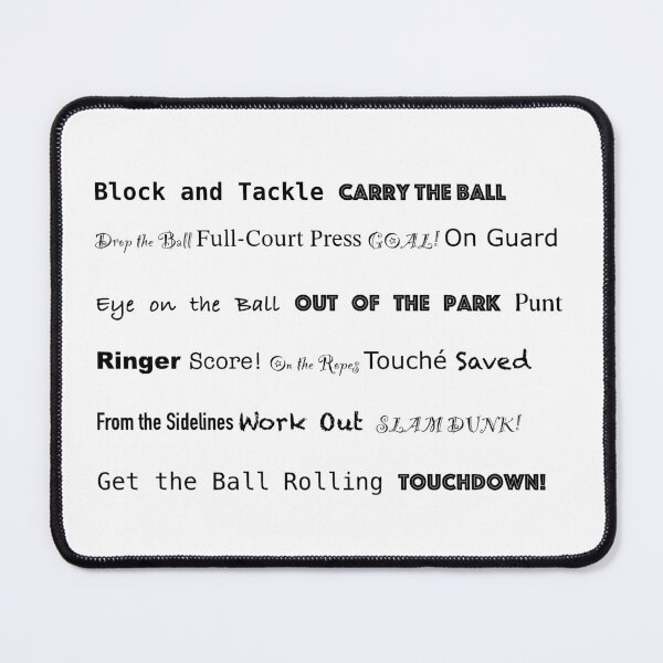 Item preview, Sports Idioms designed and sold by DuckyMakesGifts.