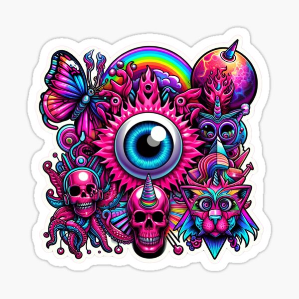 Item preview, Eye of the Imagination: A Colorful Design with Robot, Butterfly, Rainbow, and Brain Motifs designed and sold by rigelstar-t.
