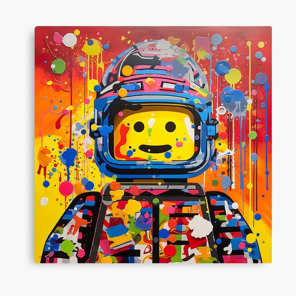 Colorful space man Canvas Print
