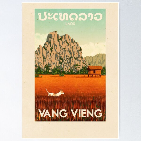 Item preview, Travel Posters - Vang Vieng Laos designed and sold by ruiricardo.