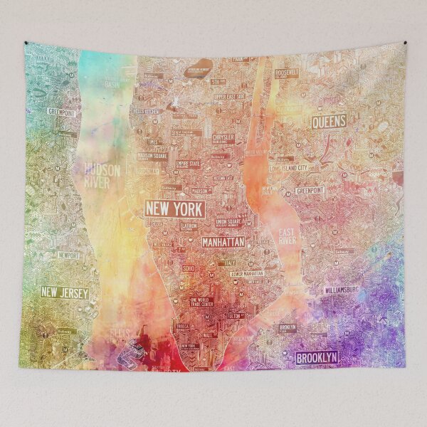 Item preview, New York city map rainbow pride designed and sold by oliver polanski.