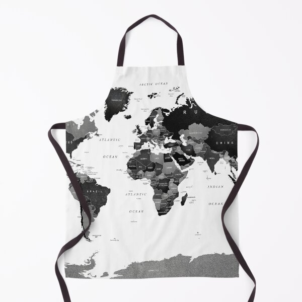 Item preview, Monochrome World Map designed and sold by UrbanEpiphany.