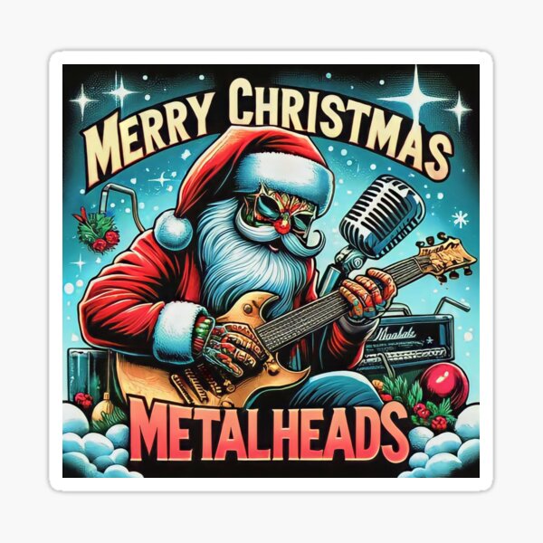 Merry Christmas metalheads Sticker