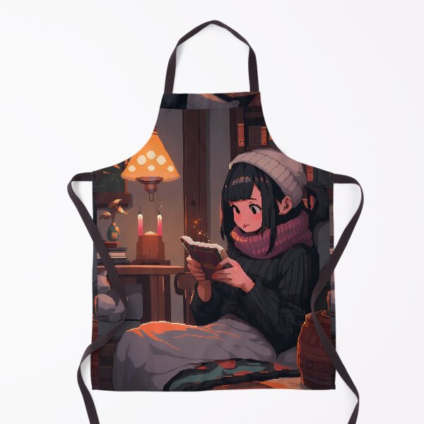 Item preview, Cozy Anime girl enjoying her book- Pixel art designed and sold by octoboobs.