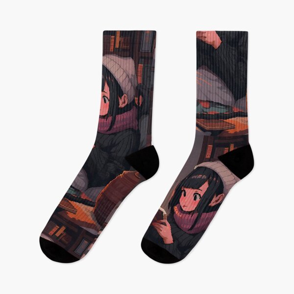 Item preview, Cozy Anime girl enjoying her book- Pixel art designed and sold by octoboobs.
