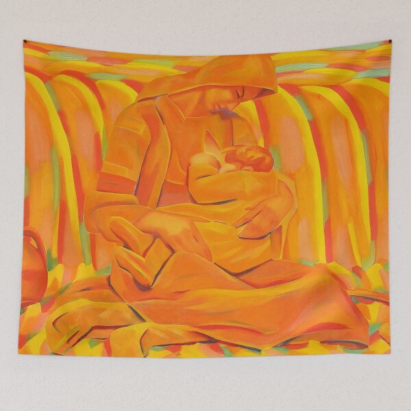 Item preview, Harvester woman feeding her child in the fields by Vladimir Dimitrov Maistora (the Master) designed and sold by clon-dot-net.