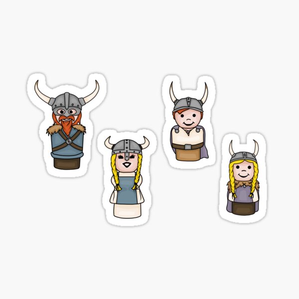 Item preview, Little Round Viking Family designed and sold by Unhinged Heather.