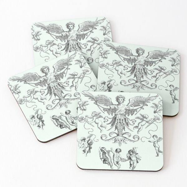 Item preview, Baroque Sapphire pk Batik Renaissance Angel Cherub Design designed and sold by TheLocoShop.