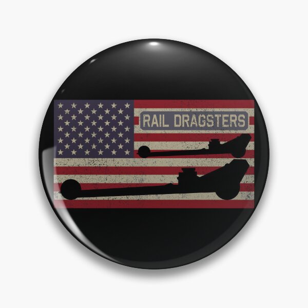 Artikelvorschau, Rail Dragsters Dragster-Lüfter mit amerikanischer Flagge und Frontmotor entworfen und verkauft von Maljonic.