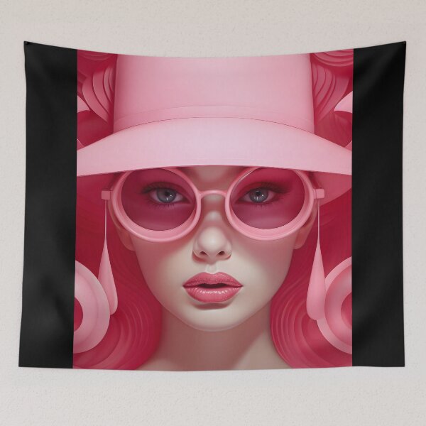 Item preview, Pink Reflections: A Surreal Portrait Masterpiece designed and sold by AI-Only Creations.