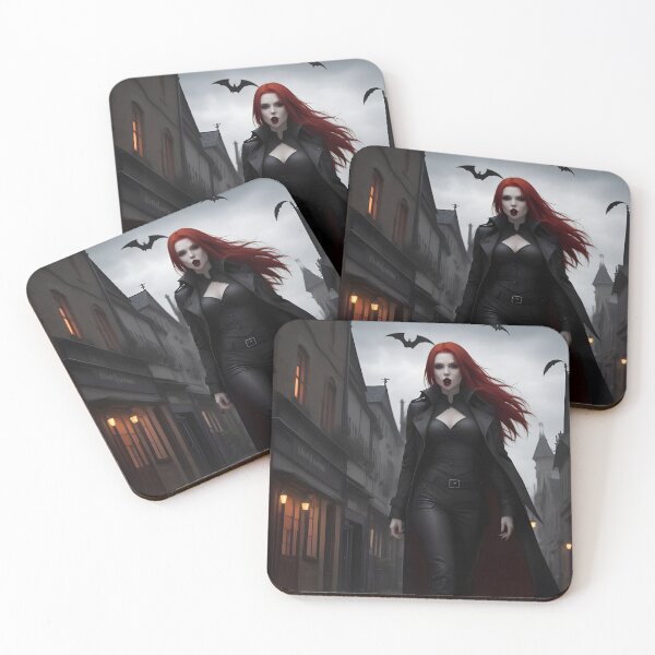 Item preview, Red Haired Vampiress Walking Down the Town designed and sold by DarkJuliettes.