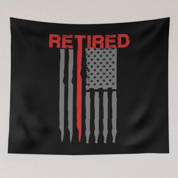 Item preview, Vintage Retired Veteran USA Flag Shirt designed and sold by CreativeStrike.