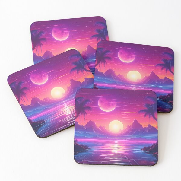 Item preview, Sunset Synchrony: Cool Waves of Synthwave designed and sold by Mullet Monkey.